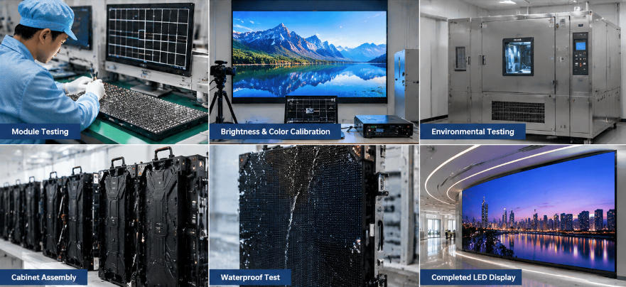 LED display production control