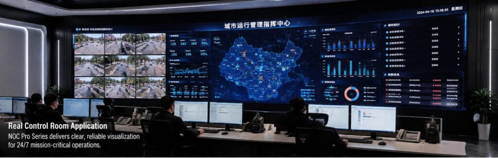 COB LED display for control room