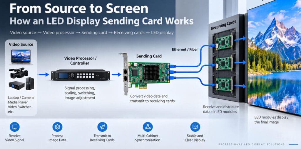 LED display sending card
