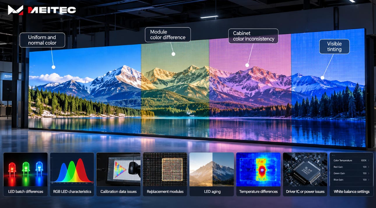 LED display color difference