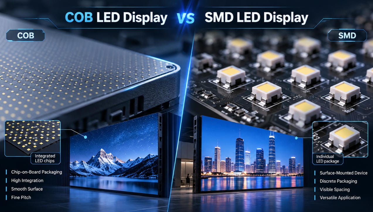 COB LED Display vs SMD LED Display